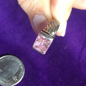 Pink and silver ring